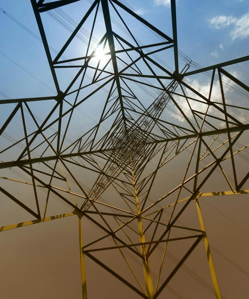 Minimalist energy pattern showing structured growth and activity